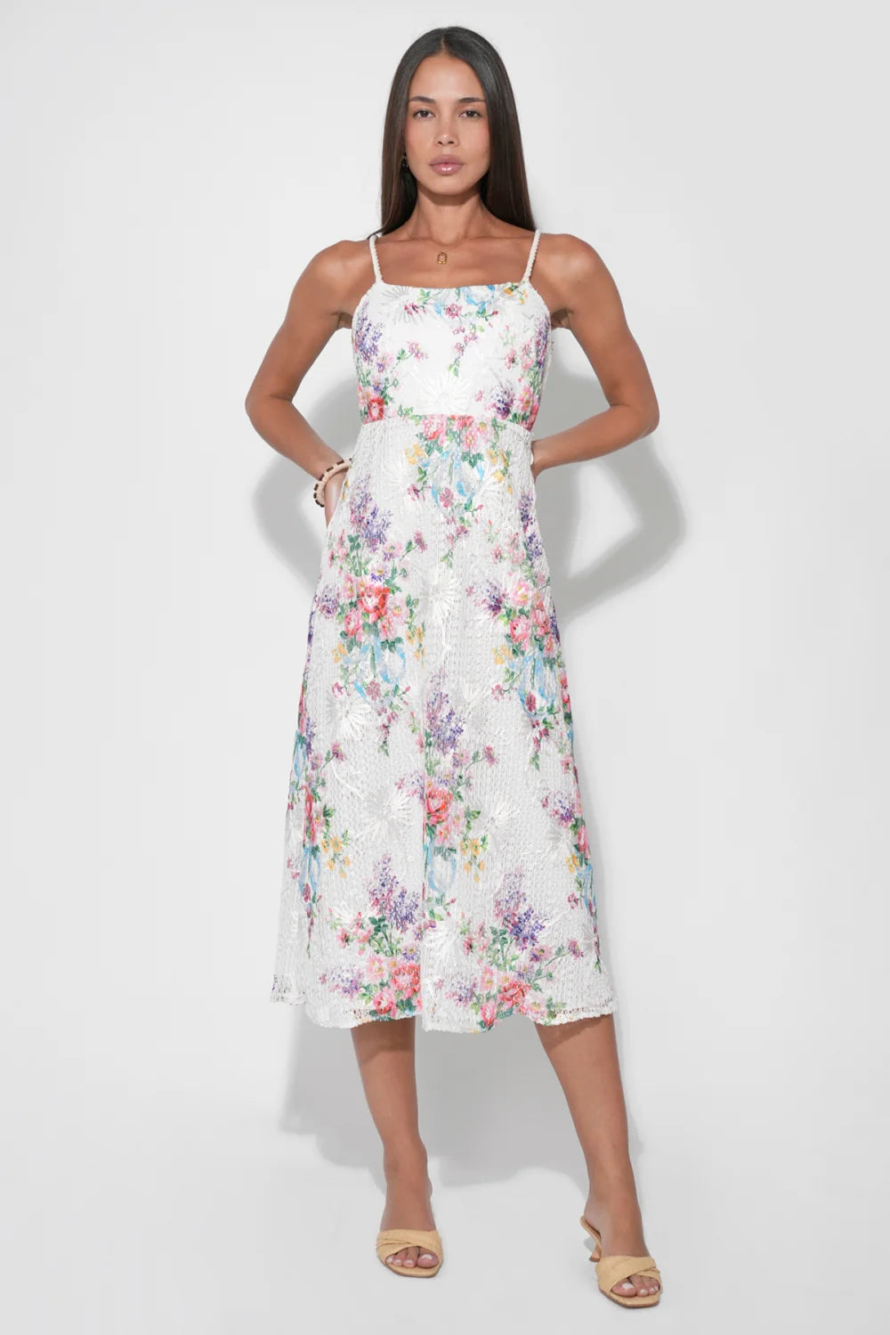 Natalia Crochet Midi Dress