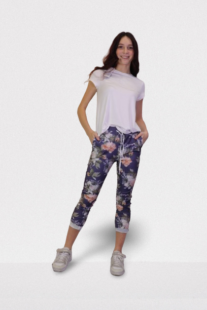 Chambray Floral Jogger