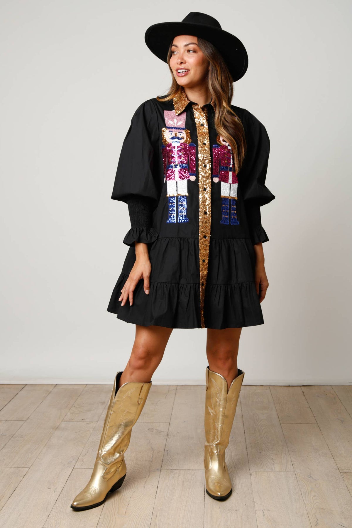 Nutcracker Poplin Dress