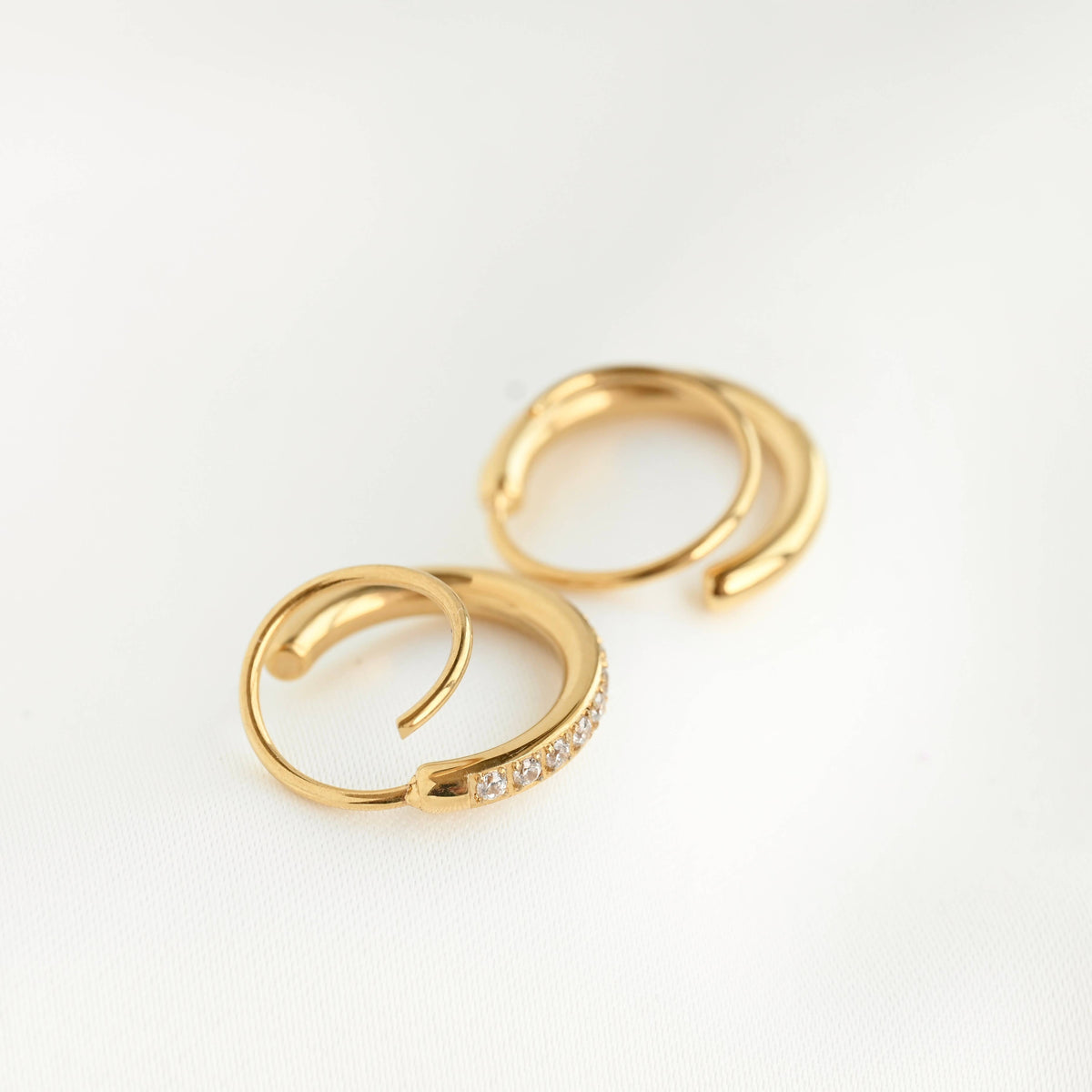 Pavé Spiral Earrings