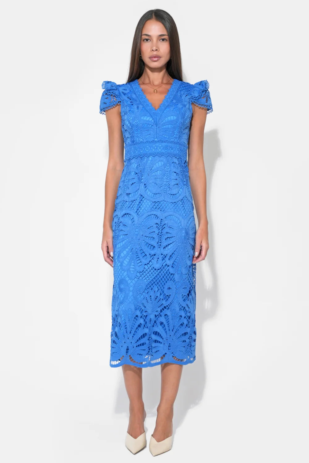 Daisy Lace Midi Dress