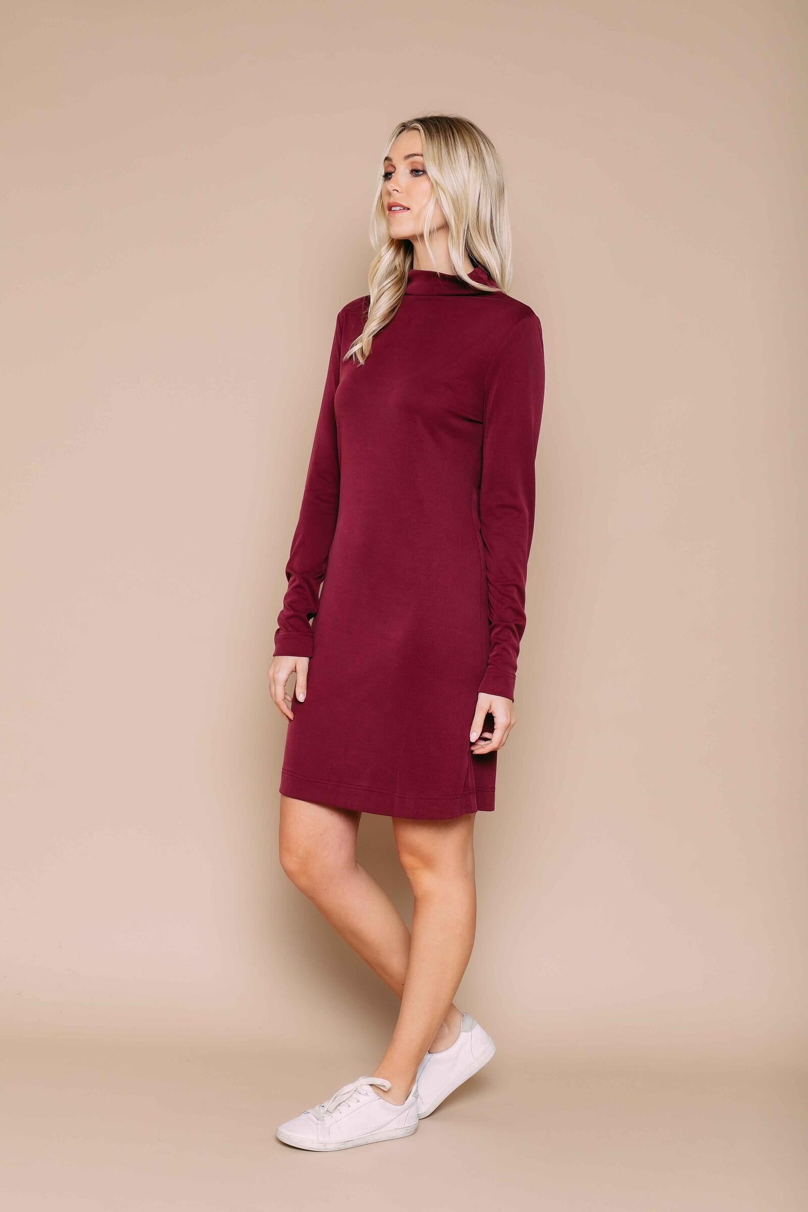 Megan Funnel Neck Dress