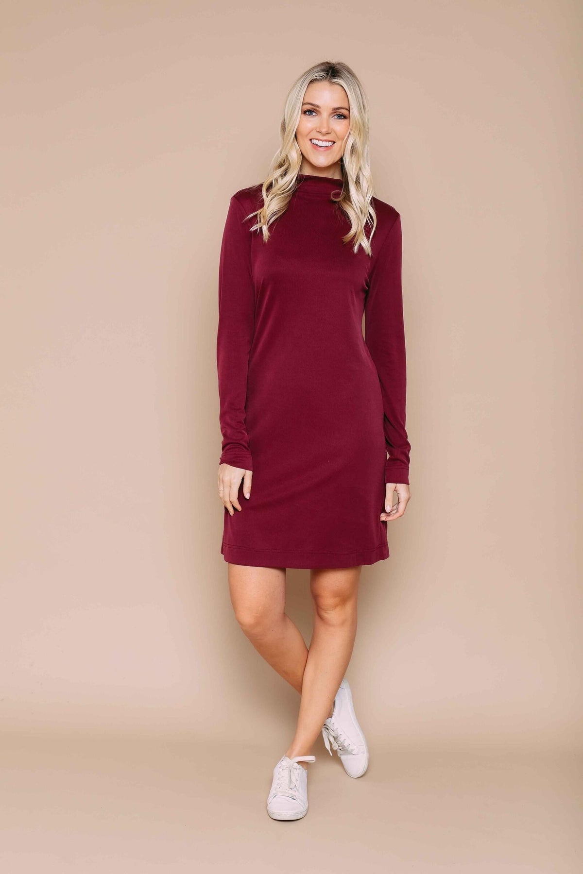 Megan Funnel Neck Dress