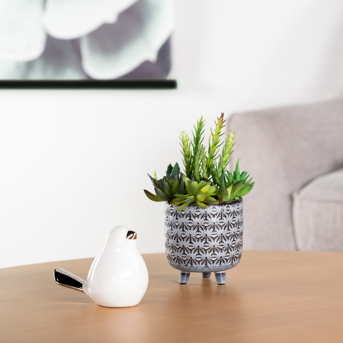 Star Black Glazed Planter 4.5d x 5&quot;