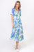 Norma Threaded Chiffon Print Midi Dress